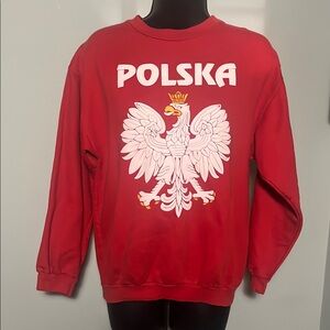Polska Red Crewneck Sweatshirt